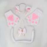 Kawaii Cute Neko Cat Girl Cute Sweet Kitten Cat Maid Cosplay Roleplay Anime Cosplay Cat Ears Gloves Set Paw Ear Tail Tie Party